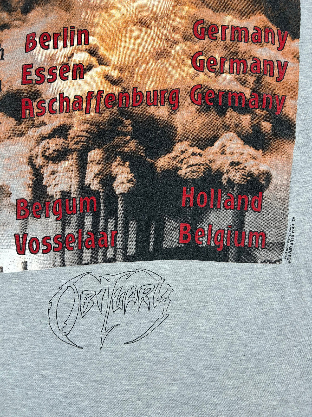 1994 Obituary World Demise Tour Shirt