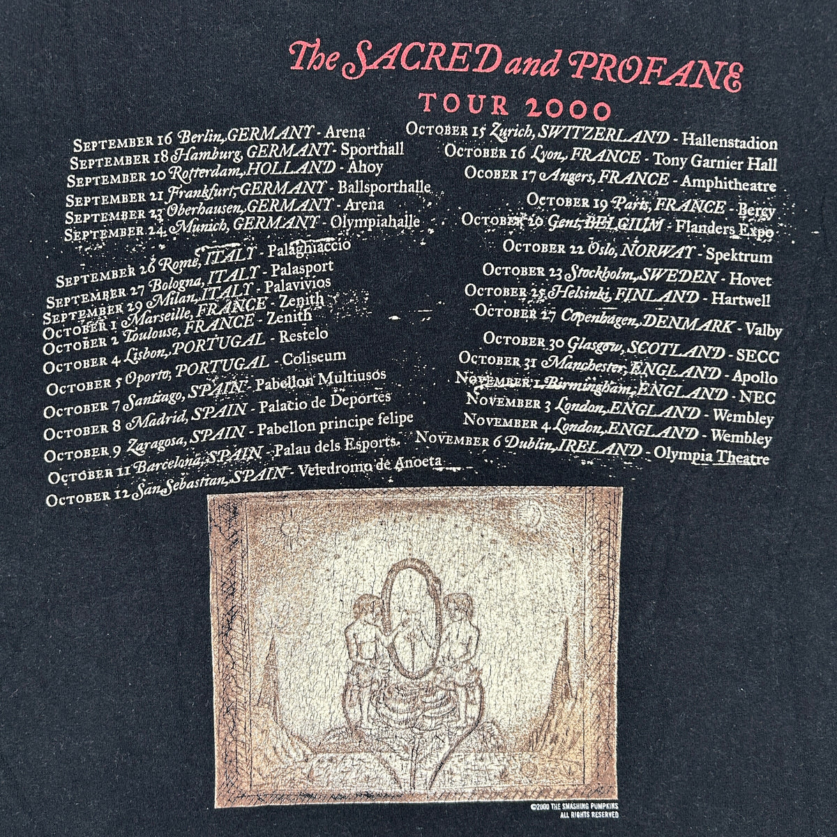 2000 The Smashing Pumpkins Sacred and Profane Tour T-Shirt