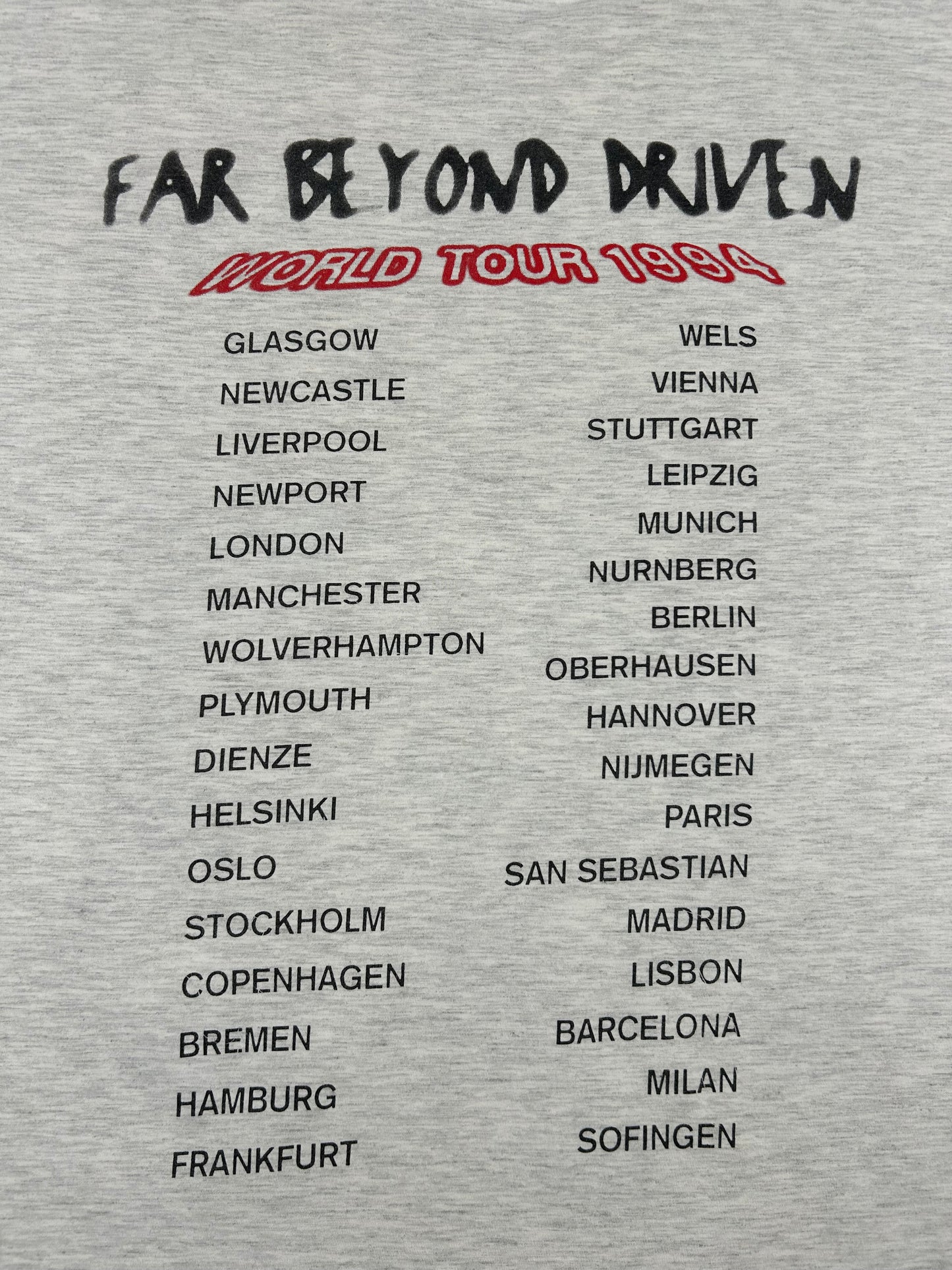 Vintage 1994 Pantera Far Beyond Driven Tour T-Shirt