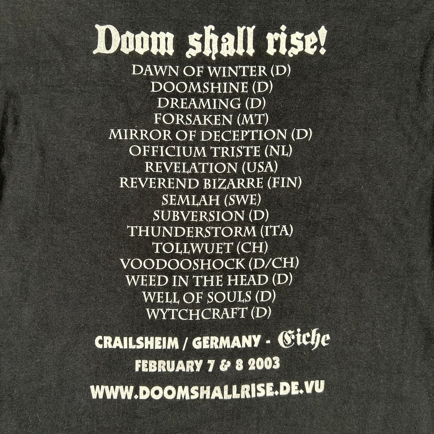 Vintage 2003 Doom shall rise! Festival Longsleeve