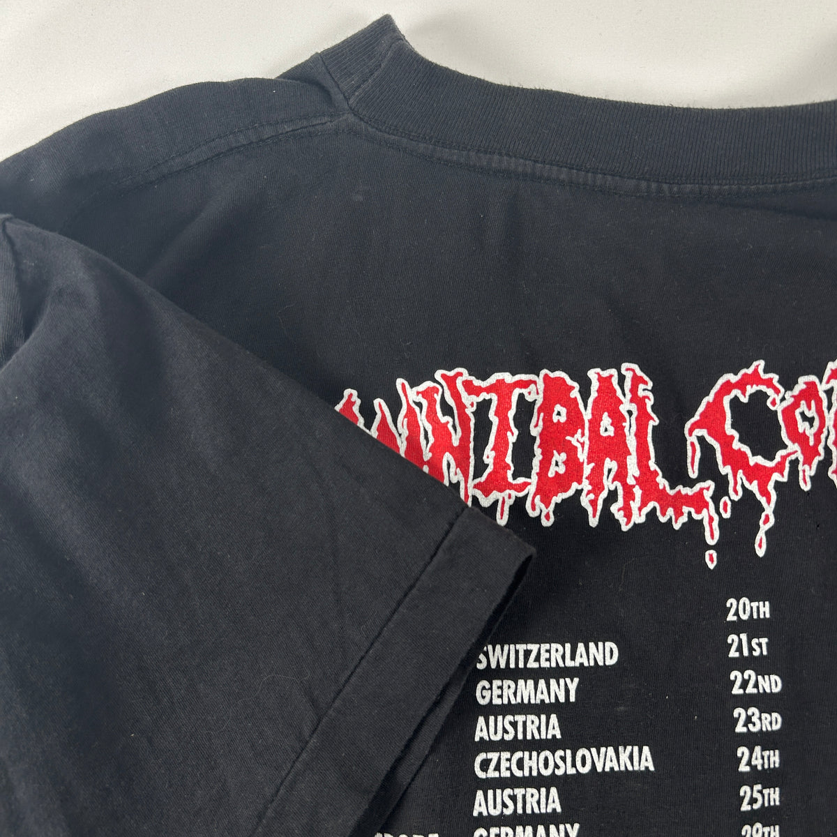 1992 Cannibal Corpse European Tour T-Shirt