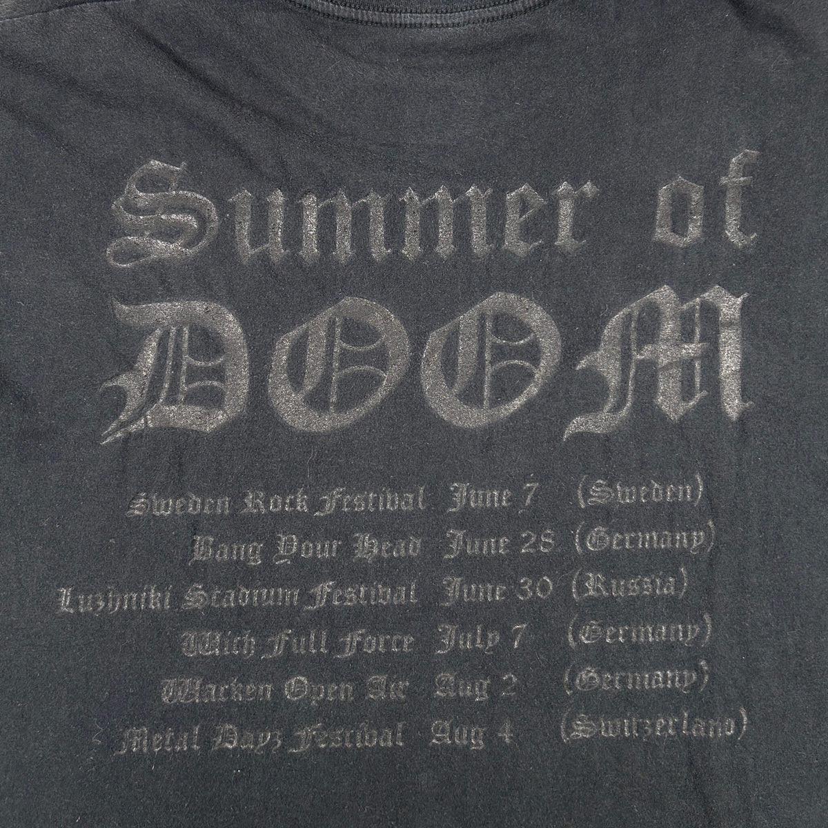 2002 Candlemass Summer of Doom Tour T-Shirt