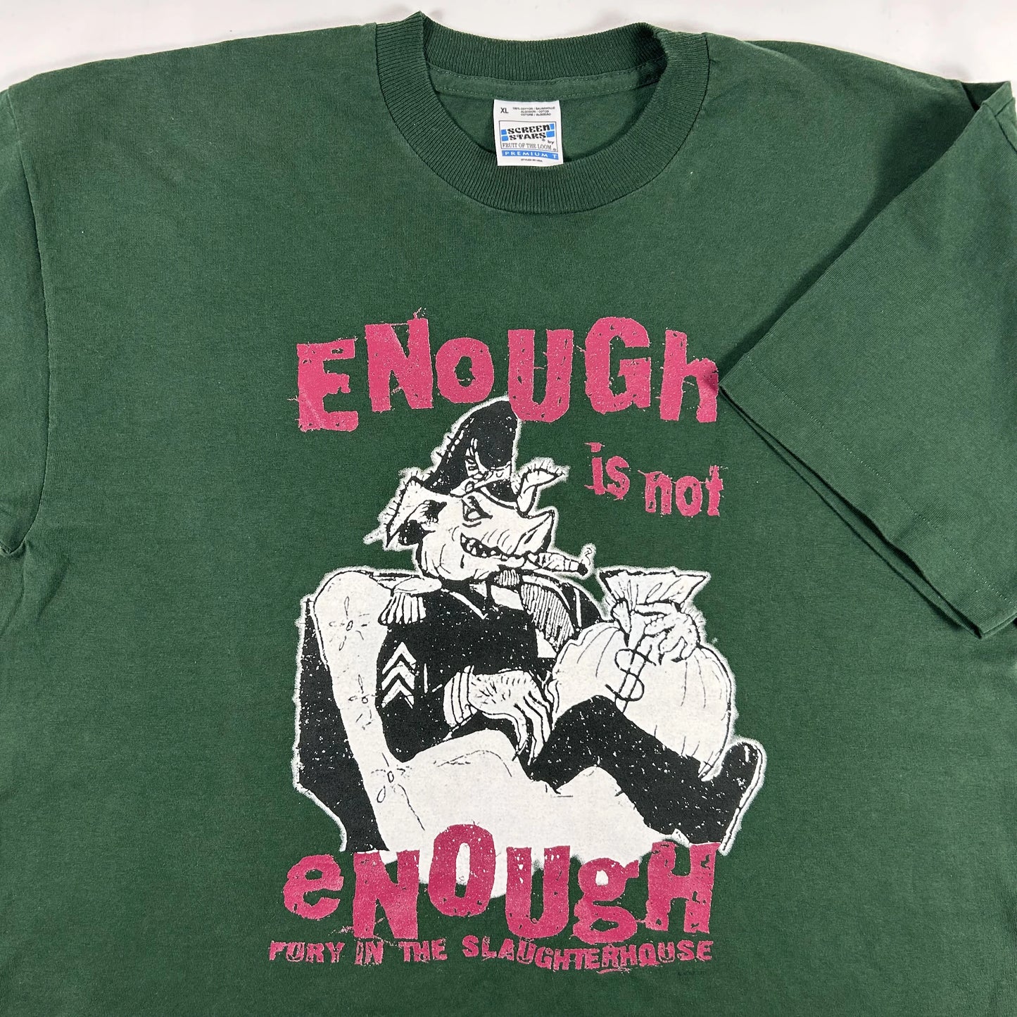 Vintage 1997 Fury in the Slaughterhouse enough is not enough T-Shirt