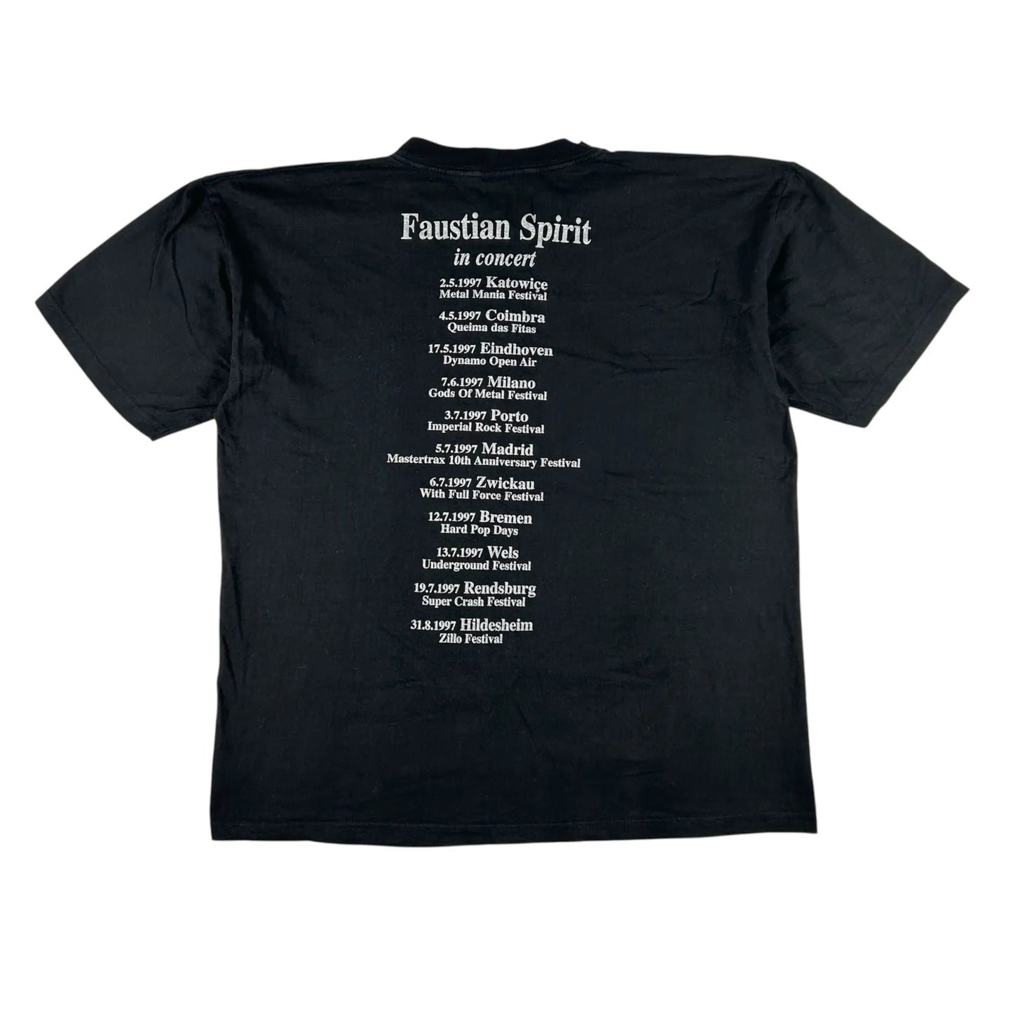 Vintage 1997 Moonspell Faustian Spirit Tour T-Shirt